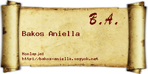Bakos Aniella névjegykártya